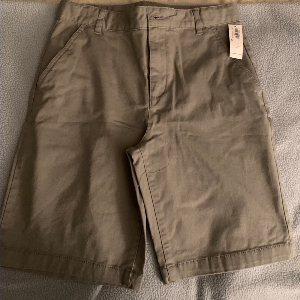 Boys khaki shorts.